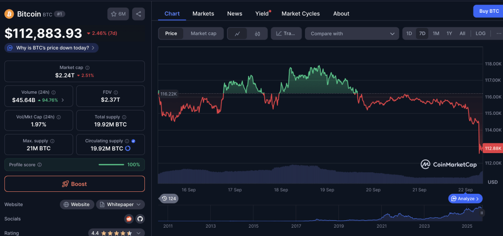 Bitcoin Price Chart